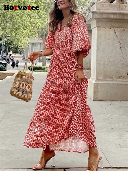 Milena - Retro Print Jurk