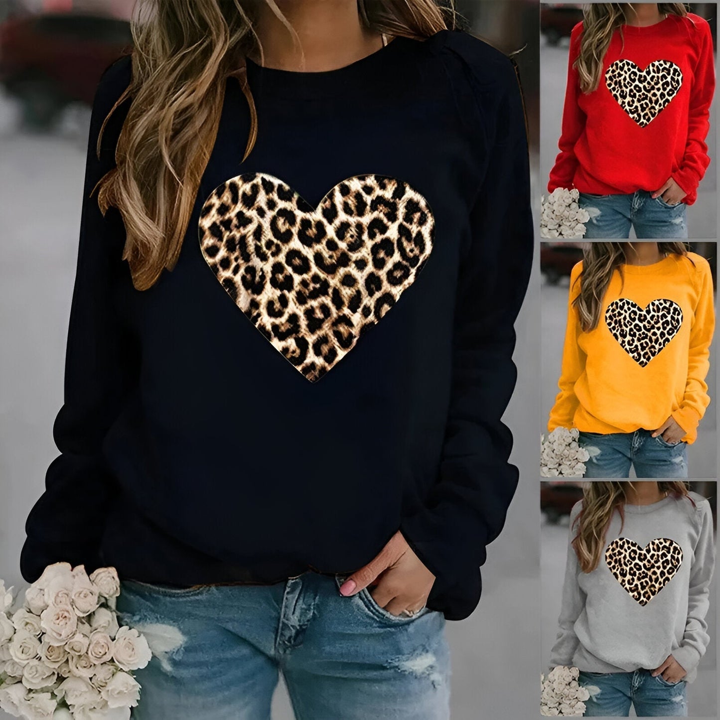 Coralie - Sweatshirt met Dierenprint