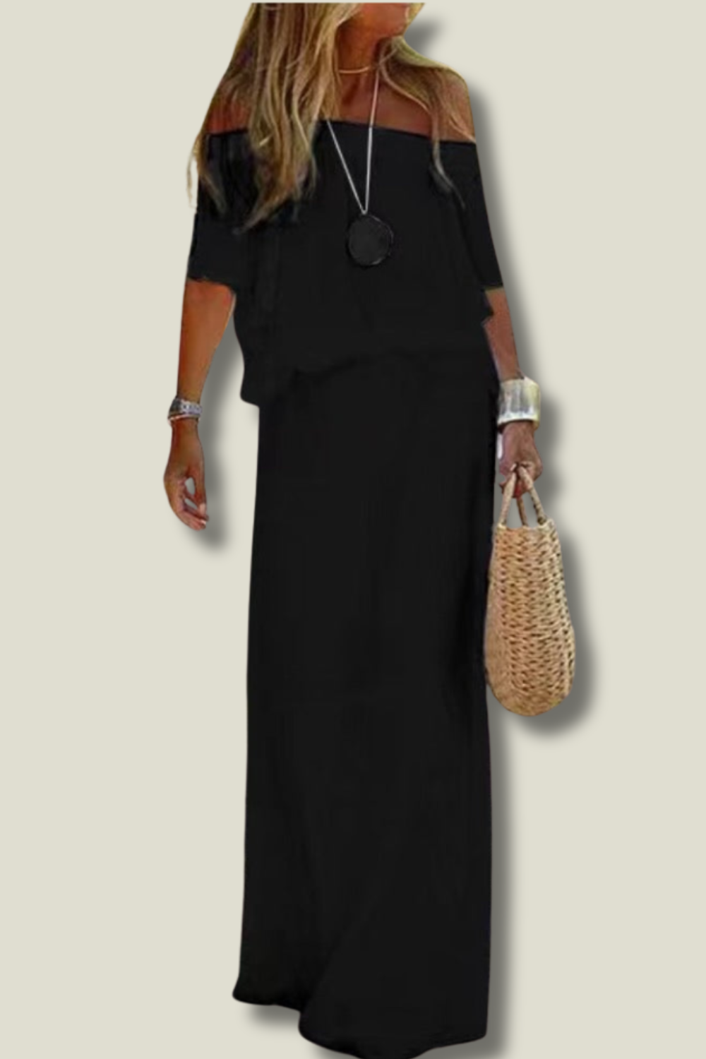 Yelena - Off-Shoulder Maxi Jurk